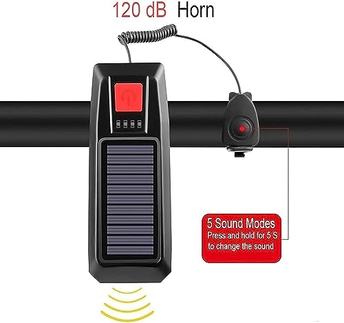 Luce Bici per Bicicletta con Energia Solare e 3