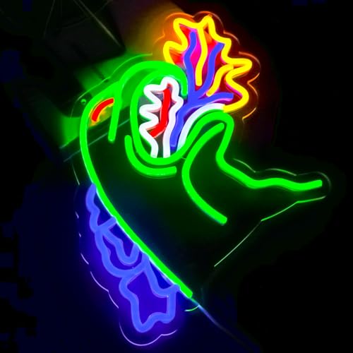 Image of Monster Neon Sign for Wall Decor,Dinosaur Dimmable Neon Sign for Gaming Room Boys Room Decor,Powered by USB 14.3 * 12.2inch,Birthday Party Christmas Gifts