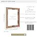 MCS Canvas Float Frames 12x16 Frame, Walnut Woodgrain for Finished Canvases, Vertical & Horizontal Wall Hanging with Adhesive for Canvas Paintings (1-Pack)