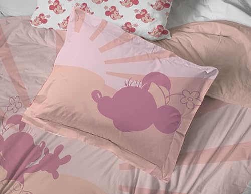 Image of Disney Minnie Mouse Queen Comforter Set 7 Piece Bedding for Girls, Pink | Bed in a Bag, Comforter Sheets Shams Pillowcases, Official Product, Soft Microfiber, Machine Washable, Girls Gift