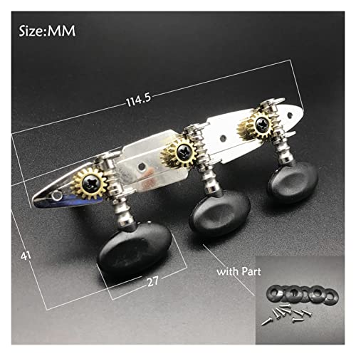 WNWN 6SET Style De Bateau Tuners De Guitare Classique Touches De Réglage Têtes De Machine Têtes Noires Bouton Noir À… - Les Beatles, Paul McCartney, John Lennon, RIngo Starr, George Harrison WNWN 6SET Style De Bateau Tuners De Guitare Classique Touches De Réglage Têtes De Machine Têtes Noires Bouton Noir À… – Image 6