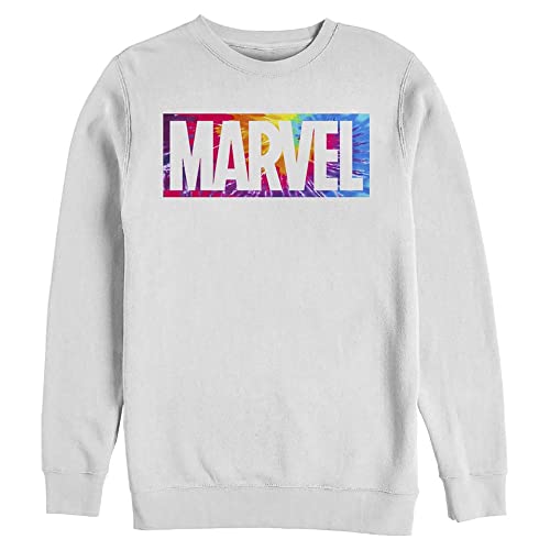 Marvel Men's Classic Brick Tie-dye Pullover Crew Fleece