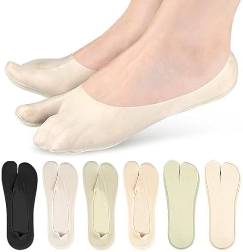 Fashiol Women Low Cut Invisible Glitter No Show Five Finger Socks | Breathable Sweat-Absorbing Toe Separated Socks|Soft Su...