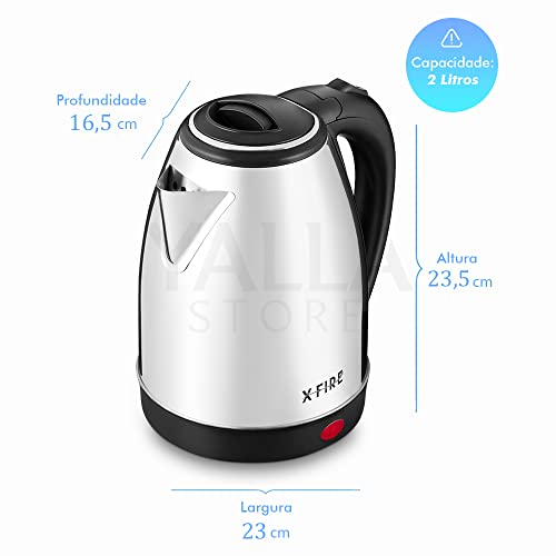 Chaleira Elétrica Xfire 127V 2 Litros Jarra Aço Inoxidável