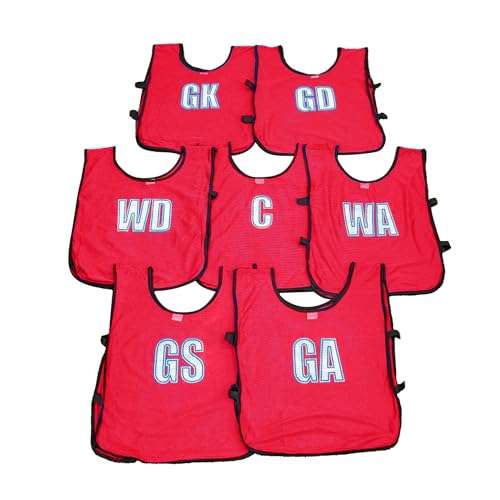 Baberos de malla para netball pack de 7 chalecos transpirables para entrenamiento unisex 5