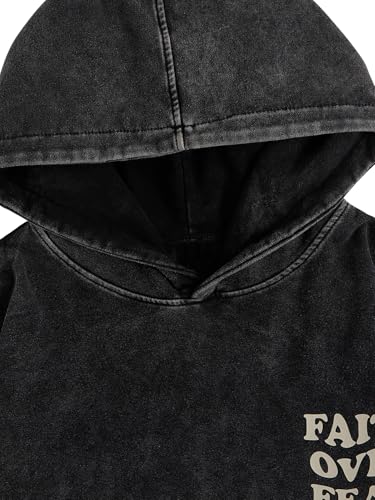 WDIRARA Men's Y2k Letter Graphic Distressed Long Sleeve Hoodie Vintage Hipster Loose Fit Hooded Sweatshirt3