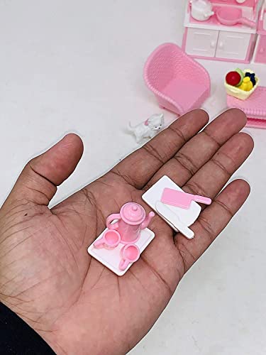 Image of Tickles Baby Girl's Prime Playing Doll with Small Size Kitchen Play Set with 1 Tiny Puppy and Cat, Furniture, Accessories Dolls for 2 Year+ Birthday Gifts (Color: Purple)