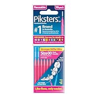 Piksters Interdental Brush - Brushes for cleaning between teeth (10 Pack, Size 00 (Pink))