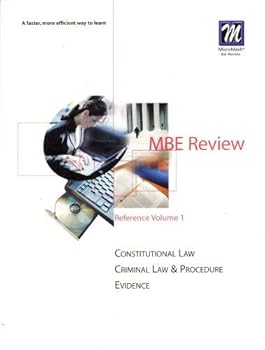 Paperback MBE Review Reference Volume 1 ~ Constitutional Law, Criminal Law & Procedure, Evidence Book