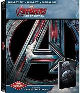 Avengers Age Of Ultron Steelbook Blu-ray 3D/Blu-ray/Digital HD Vision Back Cover