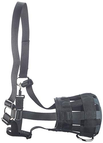 Kerbl 321625 Maulkorb/Fressbremse Nylon, schwarz, Pony