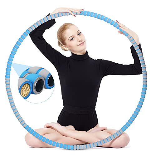 Exercise Hoop, Weighted Fitness Hoop, New Slimming Circle with Stainless Steel Link and Foam Outside for Waist, Suitable for Beginner