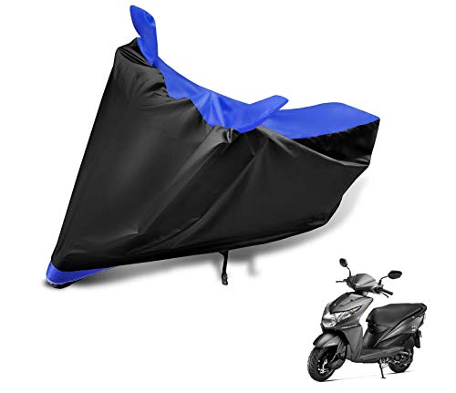 Image of Auto Hub Scooty Cover Compatible with Dio with Mirror Pocket, Dustproof, Heat Resistant, Triple Stitched, Dio Scooty Cover- Black, Blue