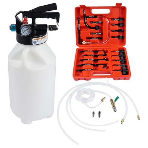 Llenador de Aceite de Transmisión de 8L con 20 Adaptadores ATF, Herramienta de Llenado de Aceite de Transmisión, Modo Neumático Universal GLOSSY AUTO PARTS