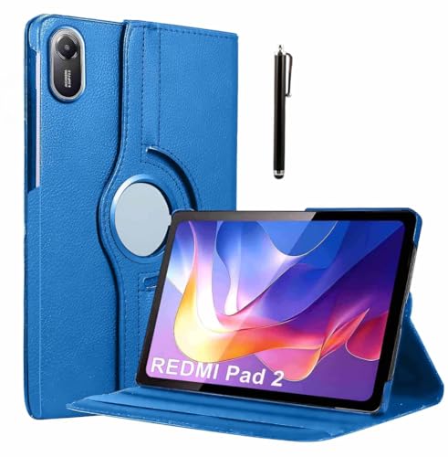 Image of ProElite Cover for Xiaomi Redmi Pad 2 11 inch Case Cover, 360 Rotatable Smart Flip Case Cover for Xiaomi Redmi Pad 2 11 inch Tablet with Stylus Pen, Dark Blue