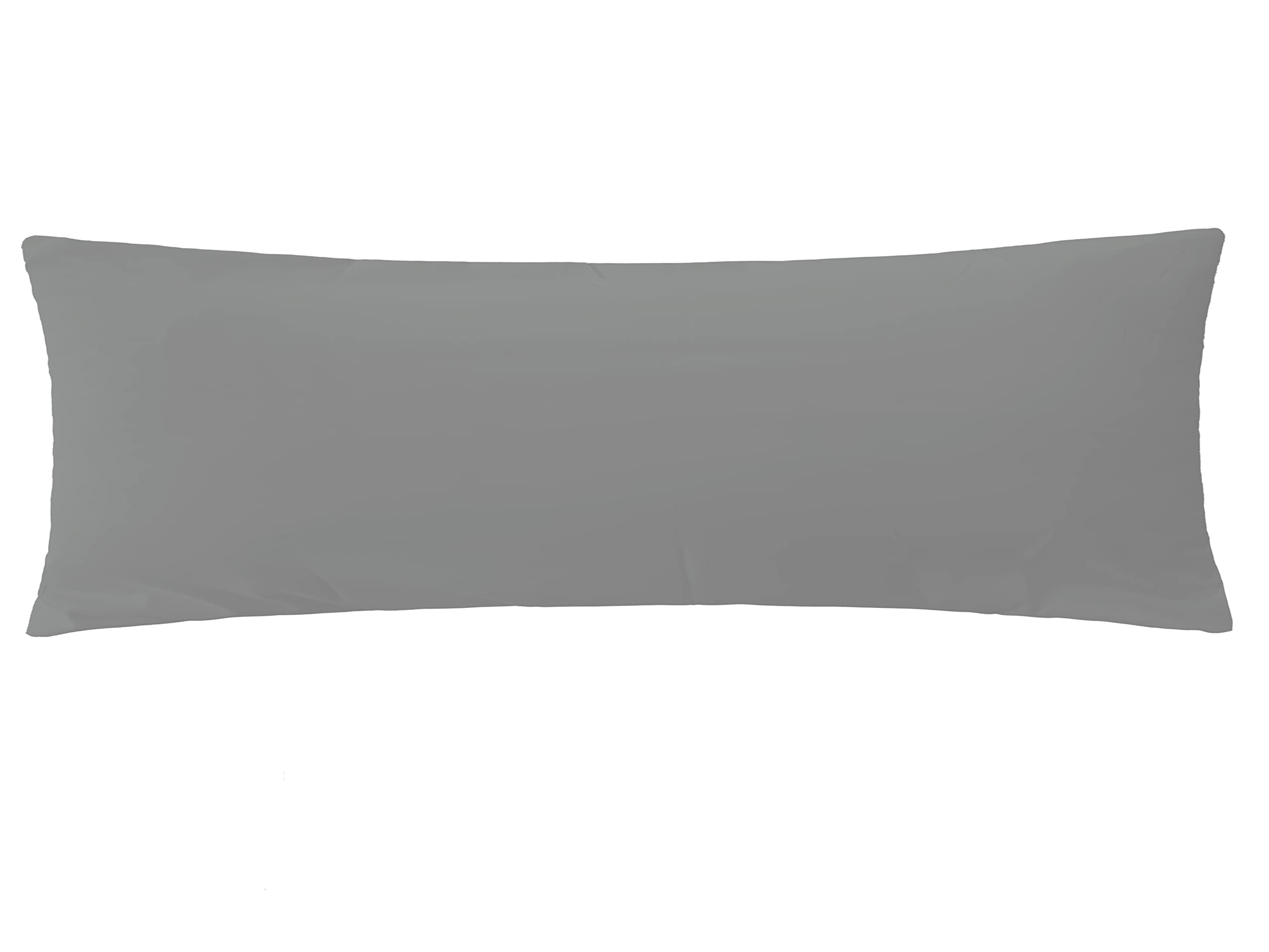 iMaylex Soft Brushed Microfiber Fabric Zipper Pillow Case, Cozy and Lightweight, Easy Care, Light Grey, Body, 20" x 72"