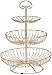 JGATW Obstschale Obstschale 3 Stufe Obstschale for Küche Einfacher Halter Küche Wohnzimmer Metall Obstkorb Set Dekorativer Stand Fruit Organizer (Farbe: Gold) Küchenhelfer (Color : B)