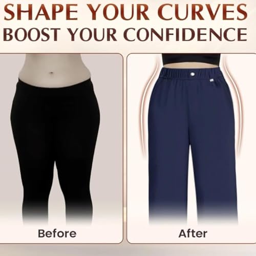 SwiftPura High Rise Soft Pull-On Drape Pants, Wide Leg Lounge Trousers with Elastic Waist for Work Travel Daily Wear2