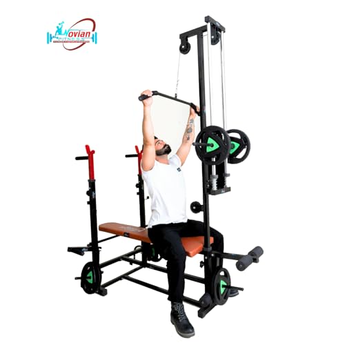 Image of 20-in-1 Home Gym Bench for Home Workout | All-in-One Home Gym Machine with Curl Rod, Dip Bar & Adjustable Incline /Decline Bench | Heavy-Duty Iron Frame, 250 kg Capacity
