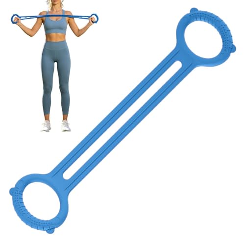 Bandas de Resistencia con Asas | Mango Antideslizante, Bandas elásticas de Ejercicio de Silicona para Pilates, Estiramiento, Entrenamiento, Yoga, Gimnasio en casa