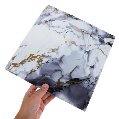 Paneles de pared adhesivos de mármol con acabado realista de PVC resistente al agua 5