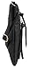 DELUXITY Crossbody Purse Bag Shoulder Bag Multi Pocket Zipper Purse | Black