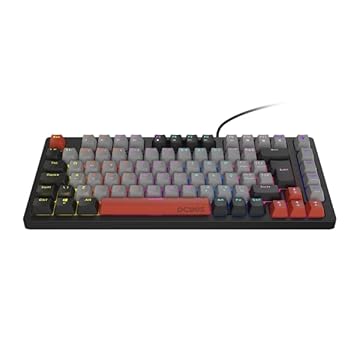 TECLADO MECANICO 75% PCYES KIRIN BLACK VULCAN - SWITCH RED - LED RAINBOW - PTKR75RD