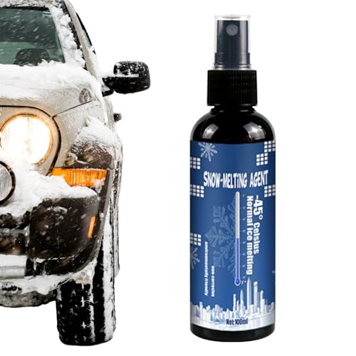 ZORQ Spray descongelador para coche, descongelador rápido de nieve, descongelador de coche de 100 ml, suministros de invierno eficaz para agujeros de cerradura, espejos, asas para mejorar la