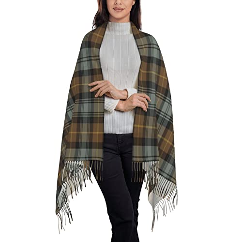 Soft Cashmere Feel Scarf Winter Warm Scarves Large Pashmina ShawlScottish Clan Gordon Weathered Tartan Plaid2