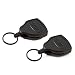 Key-Bak Super 48 Locking Professional Heavy Duty Self Retracting Key Reel with Retractable Kevlar Cord, 48" Black (2 Pack)