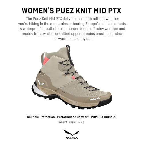 Salewa Women's Puez Knit Mid Powertex Waterproof Trail Boot for Hiking & Trekking2
