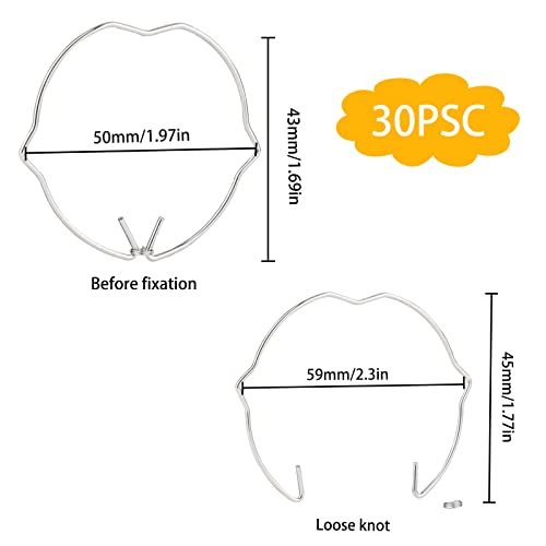 Roosea 30 Pcs MR16 Lamp Retaining Spring Clip Ring Diameter 50mm Retaining Spring Clasp Clips for Most LED Spot Light Recessed Downlights Halogen Bulb,ect - Image 2