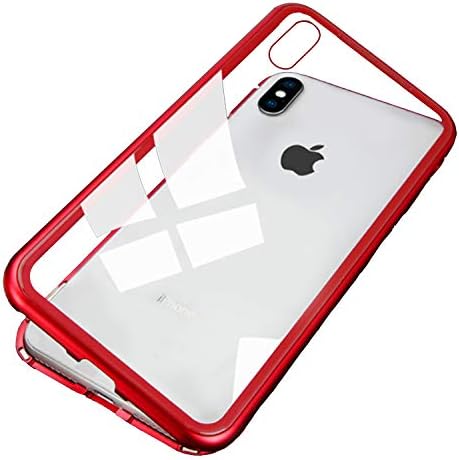 Yakio 2019 Anti-peep Magnetic Phone Case (Red, for iPhone Xs Max)