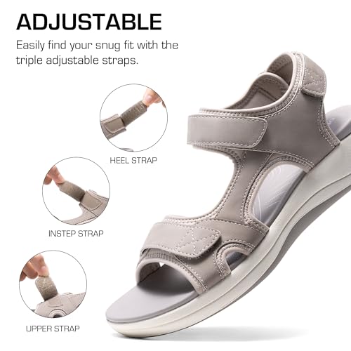 DREAM PAIRS Women's Sandals Open Toe Lightweight Summer Shoes Walking Casual Outdoor4