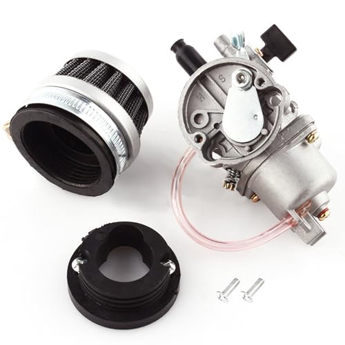 49cc Vergaser Satz 13mm mit Luftfilter & Benzinfilter für 2-Takt 47cc 49cc Mini Motorrad, Pocket Bike, Mini Dirtbike, ATV, Quad, Go-Kart, Buggy Kinder