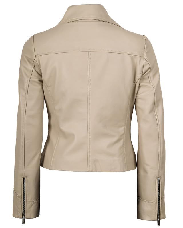 Image of Blingsoul Womens Real Leather Jacket - Asymmetrical Leather Jackets for Women