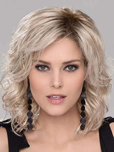 Miniatura 6 de Ellen Wille - Peluca de playa mono de 9 pulgadas, longitud de hombro ondulado, parte de monofilamento, parte de monofilamento, ondulada, cabello