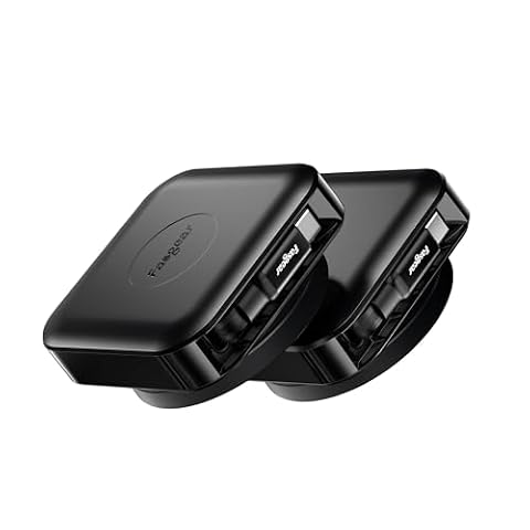 Fasgear Chowany kabel USB-C,obrót o 360° na stole,60 W PD/PPS kabel do szybkiego ładowania,USB C 2.0,kabel do ładowania do i-Phone 16 15 Pro Max/i-Pad Pro/MacBook/Sam-sung (2 Czarny, 1.4m)