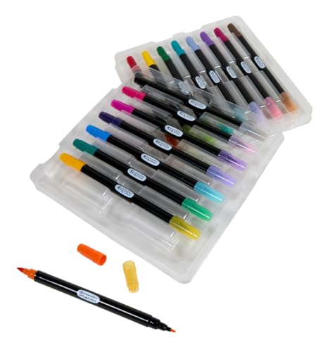 Crayola Brush & Detail Dual Tip Marker Set, Teen & Adult Coloring Markers - image 5
