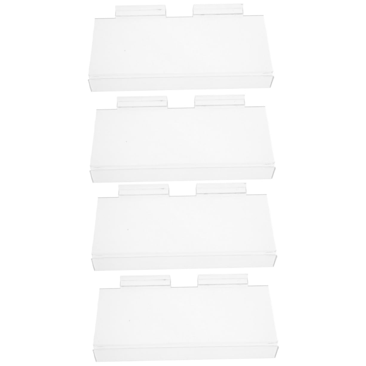 OFFSCH 2sets Acrylic Shoe Display Shoe Rack Slat Wall Shelves Store Retail Display 2pcs*2