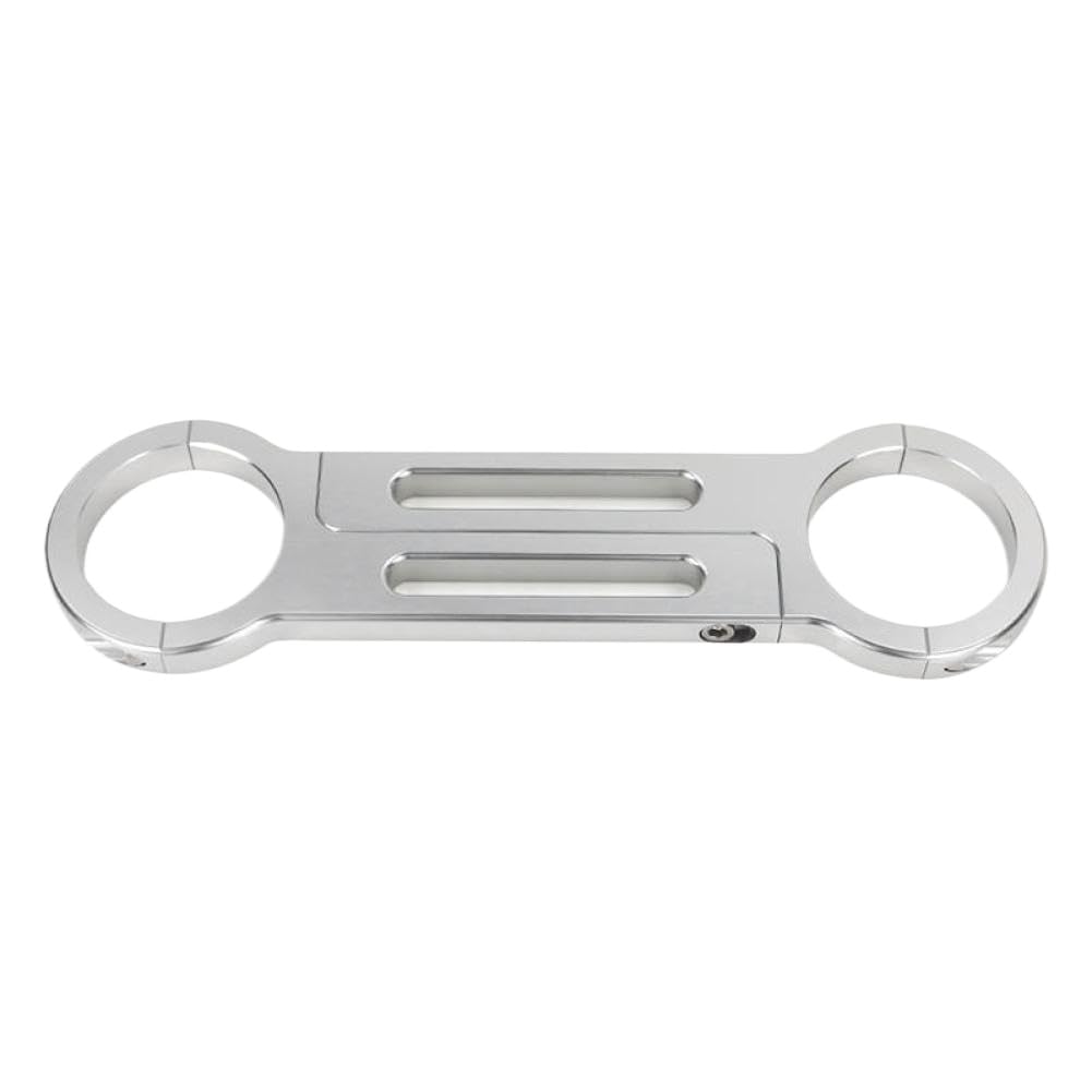 Front Fork Brace Compatible with Sportster Superlow XL883L XL1200T Custom XL1200C CNC Aluminum Bracket(Silver)