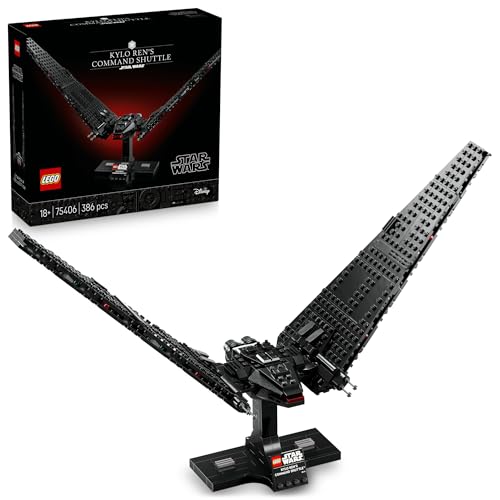 Image of LEGO Star Wars Kylo Ren's Command Shuttle, Buildable Starship Model Kit 75406 Building Blocks for 18+ Gift