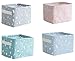 ASFINS Caja Almacenaje Tela, 4pcs Cestas Almacenaje Bebe Cestas Organizadoras con Manijas para Hogar, Oficina, Estanterías, Armarios, Ropa, Juguetes y mas (20 x 14 x 15,5cm) -B001