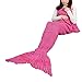 CamMITEVER Coperta a coda di sirena all'uncinetto per bambini, morbida per tutte le stagioni, per dormire e dormire per tutte le stagioni