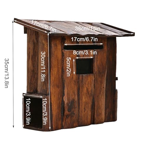 Boîte aux lettres extérieure en bois massif étanche à la pluie pour façade