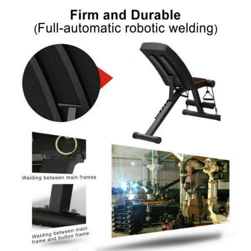 Hirix Adjustable Weight Bench, Utility Weight Benches for Full Body Workout, 7 Backrest Foldable Incline/Decline Bench Press 300 lbs for Home Gym - Image 4