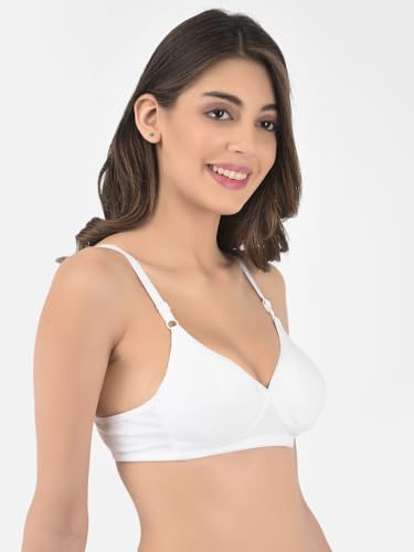 Image of Softline Women's Cotton Rich Wire-Free Non-Padded Molded Bra Combo | Full Coverage & Breathable Comfort | Lightweight, Skin-Friendly Everyday Wear (Pack of 2)