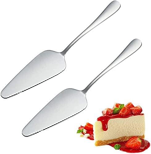 2 Pieces Cake Slice And Pie Server Stainless Steel Serrated Pie And Cake Sever Cake Pizza Pie Server With Edge For Kitchen, Party And Wedding Nice and Practical