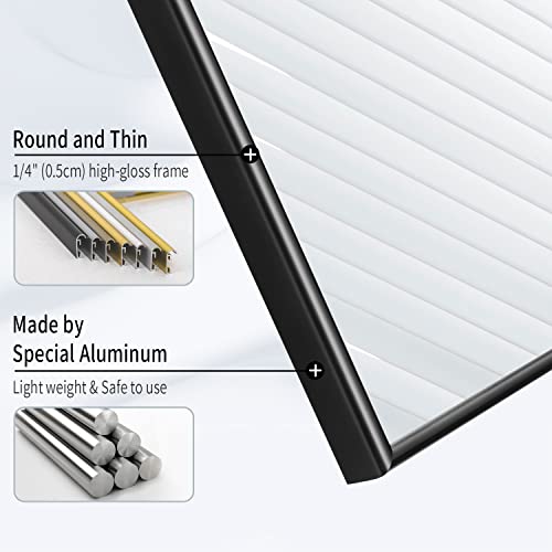 Homso A3 Poster Picture Frame, 11.7X16.5 Black Aluminum Photo Frame With High Definition Acrylic And Thin Smooth Metal Frame For Wall Mounting And Displaying #TOP3