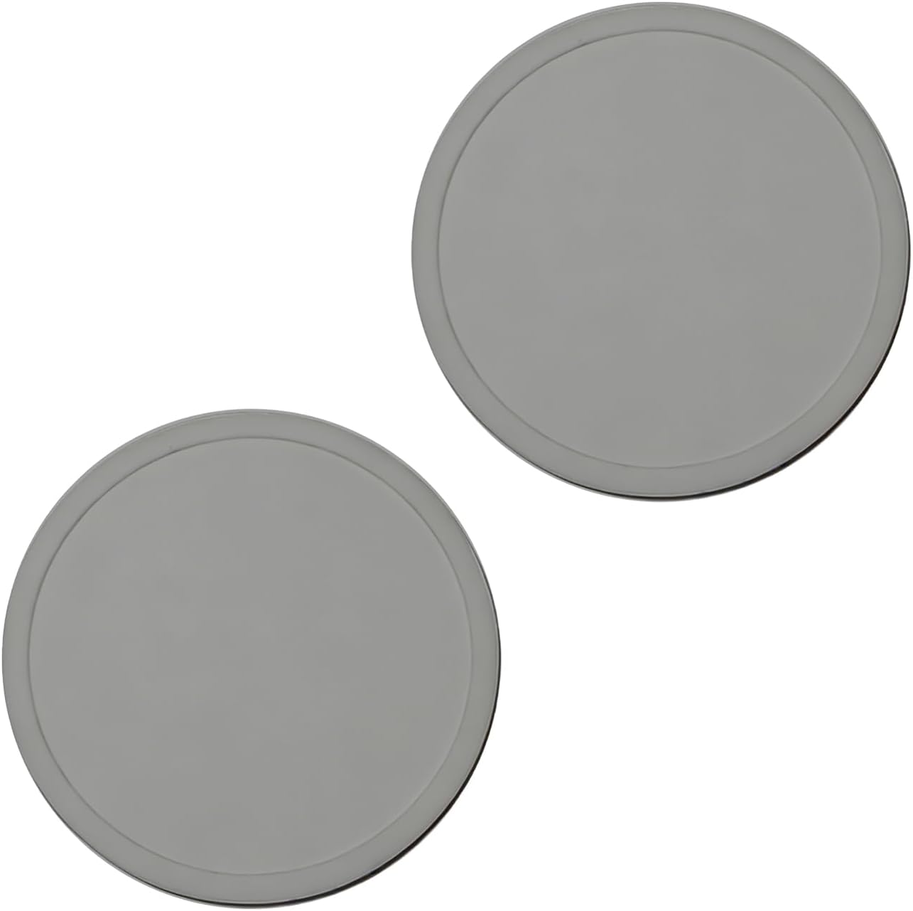 2 Pack Silicone Coasters for Drinks, Round Black Coasters with Grooved Design Cup Mat, Washable Durable Non-Slip Coasters Ideal for Coffee, Cold Drinks in the Kitchen or Bar